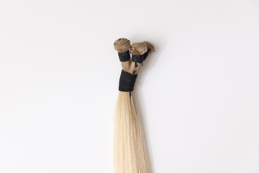 Brighter Is Better Hand - Tied Wefts & Extensions | Platinum Blonde Hair - Christian Michael Hair Extensions