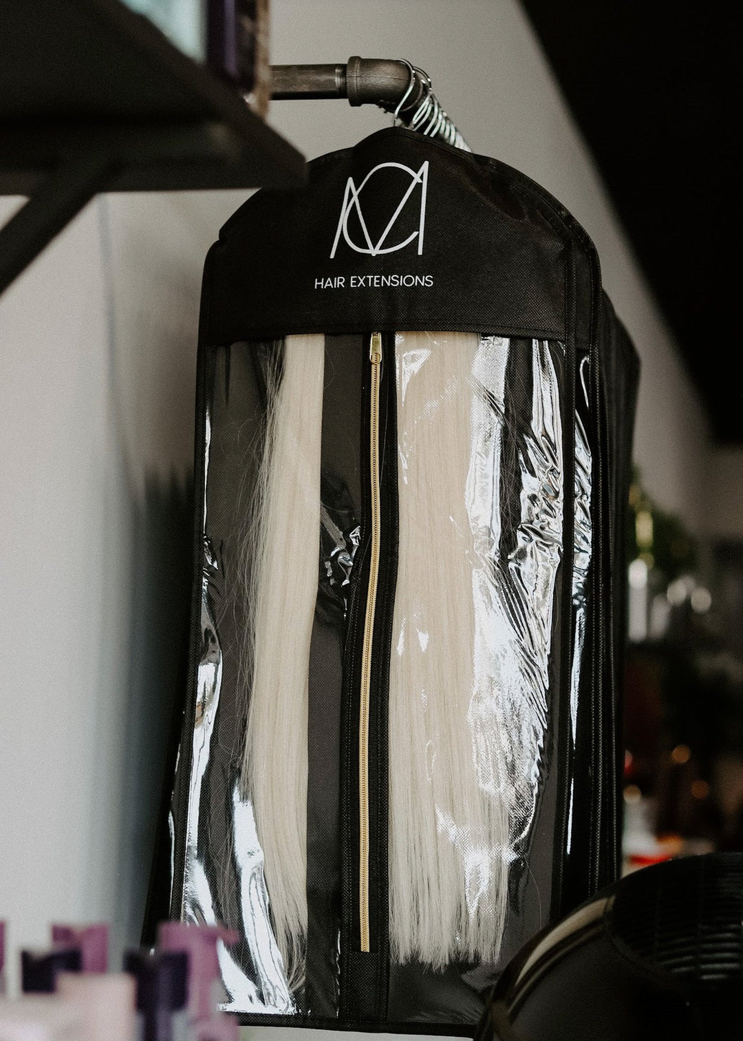 Hair Extension Display Bag with Hanger - Christian Michael Hair Extensions